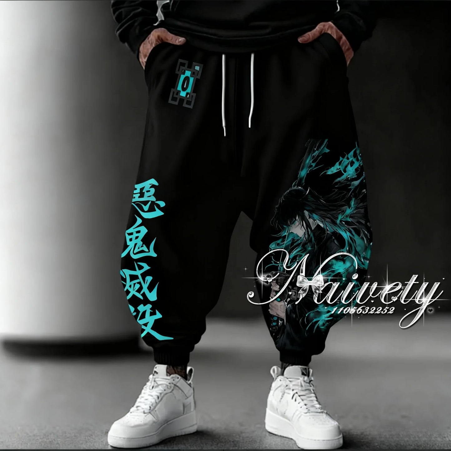 2026 Summer Demon Slayer Tokito Muichiro Anime 3D Print Trousers Quick Dry Sportswear for Adults Kids & Parent-child Outfits