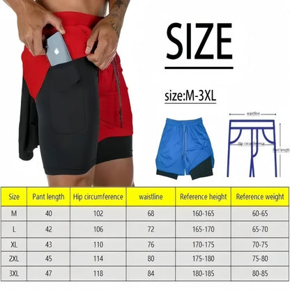 Attack on Titan Anime Collaboration Printing 2-in-1 Sports Shorts Summer New Men's and Women's Fitness Running Leggings Shorts