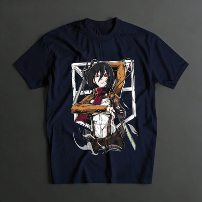 Attack on Titan Shirt Mikasa Ackerman T-shirt  AOT T-shirt  Anime Upper Garment Comfortable and Breathable T-shirt 2026 Summer