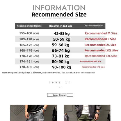 Atta on Titan Workwear Pants Casual Sports Long Trousers Elastic Waist Cotton Polyester Blend Spring Autumn Youth Faion