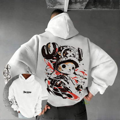 One Piece Chopper Anime Hoodie Men Women Autumn Winter New Oversized Casual Streetwear Cosplay Pullover Cotton Sweatshirt Y2k