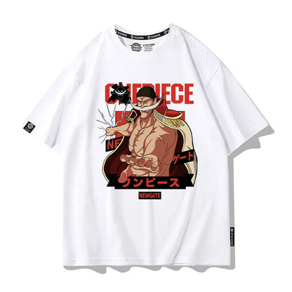 One Piece Short Sleeved T-shirt Men's Summer Nikalufei Aesolon Anime Cotton Summer Loose T-shirt Men's and Women's Half Sleeve