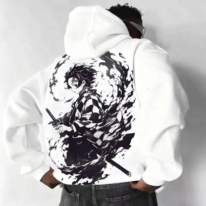 Demon Slayer Collaboration Pure Cotton Men's and Women's Hoodie for Spring and Summer  New Item Street Casual Loose Top