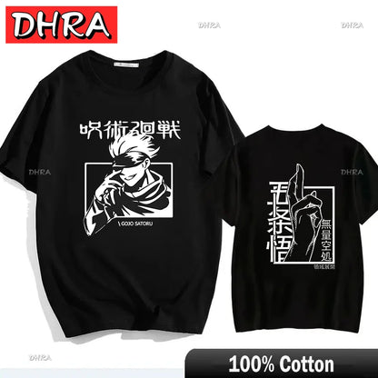 Japanese Jujutsu Kaisen Gojo Anime T-shirt Unisex Manga Gojo Satoru Graphic T Shirts Short Sleeve Tee Y2k T-shirts Cool Tops