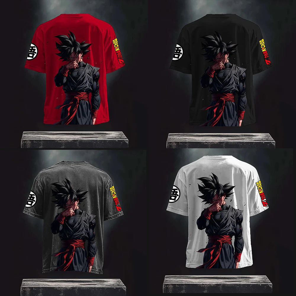 Dragon Ball Z Graphic Print T-Shirt 100% Cotton Soft Breathable Elastic Comfortable for Fans and Daily Wear