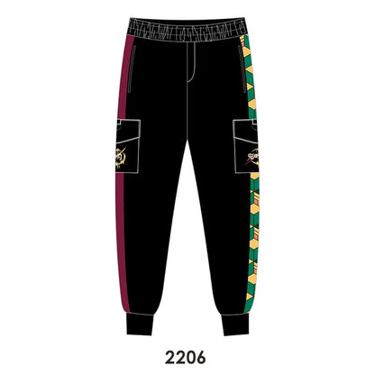 Anime COSPLAY Overalls Kamado Tanjirou Agatsuma Zenitsu Tomioka Giyuu Sweatpants Casual Cargo Pants Fashion Unisex