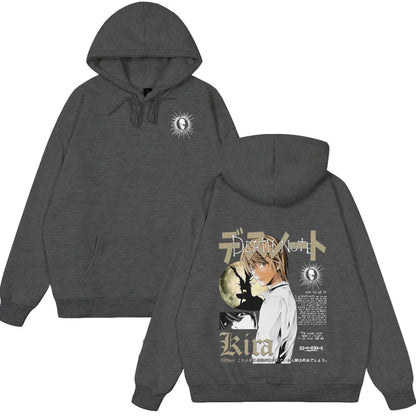 Japan Anime Death Note Yagami Light Tops Men High Quality Cotton Clothes Fashion Hip Hop Couple Hoodies Winter Funny Streetwear