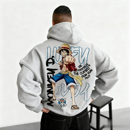 One Piece Anime Print Hoodie Men Women Graphic Pullover Casual Streetwear Sweatshirt Monkey D Luffy Print Jacket Spring Autumn