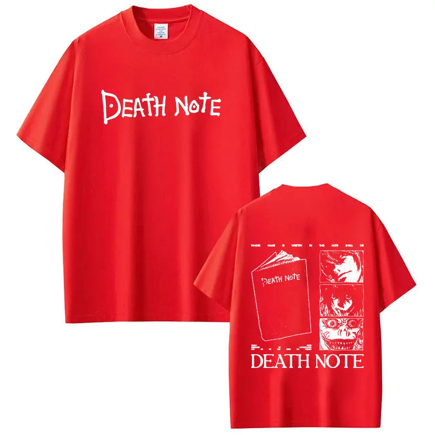 Anime Death Note Ryuk Yagami Light L·Lawliet T-shirts Men Women Cotton Casual Tee Shirt Fashion Y2K Short Sleeve Top Streetwear