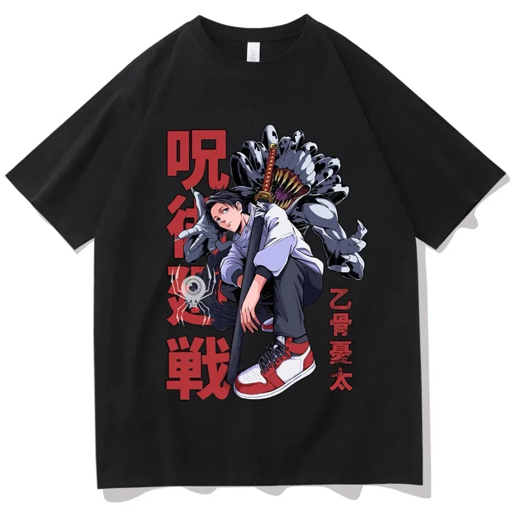 2026 New Jujutsu Kaisen Yuta Okkotsu Printed Short Sleeve T-shirt Men's and Women's T-shirt Men's Top Sports T-shirt Harajuku
