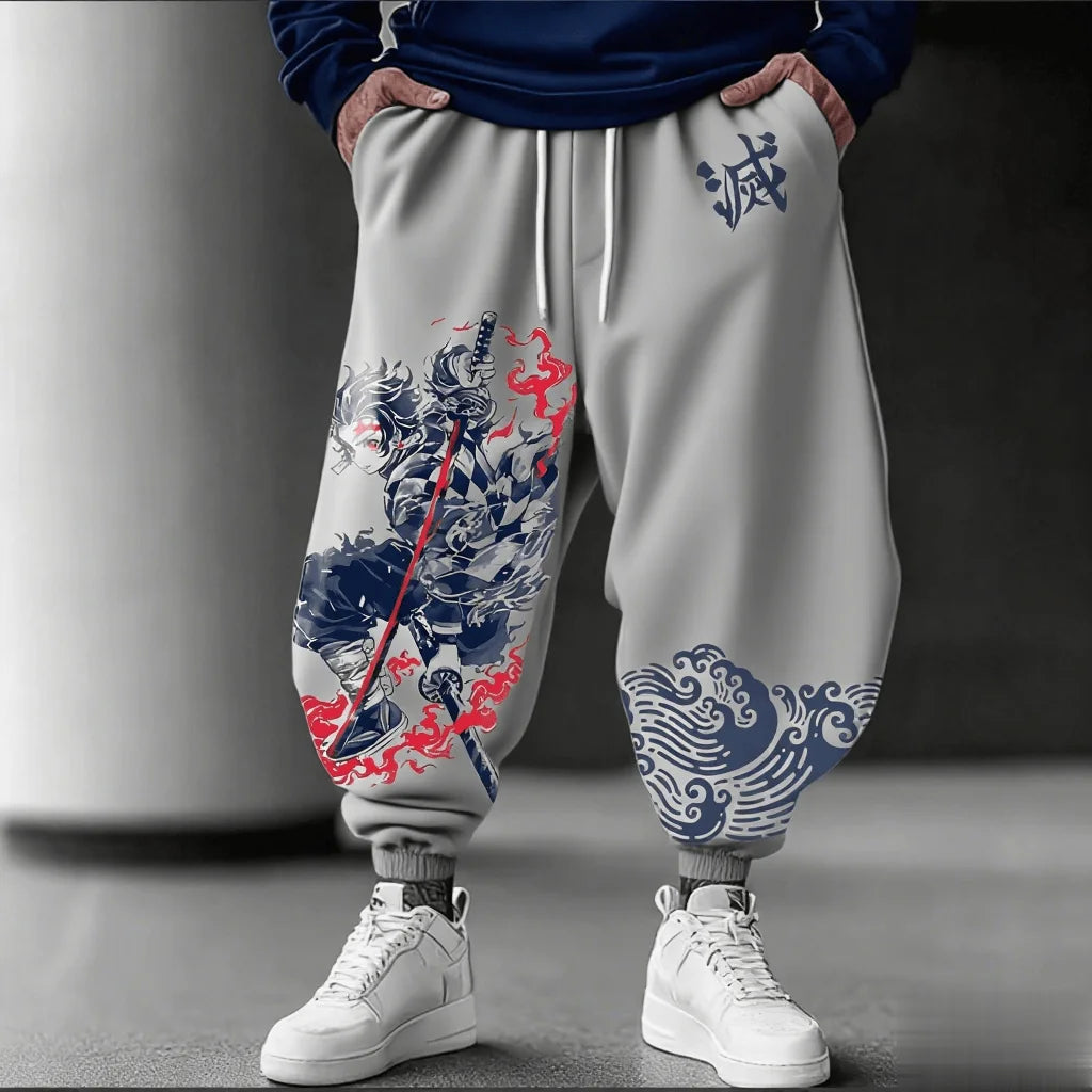 Kimetsu No Yaiba Tanjiro Anime Men Women Sweatpants Cartoon Print Casual Pants Streetwear Trousers Sportswear Y2k Autumn Fashion