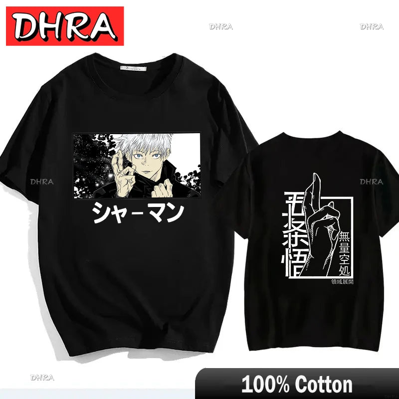 Japanese Jujutsu Kaisen Gojo Anime T-shirt Unisex Manga Gojo Satoru Graphic T Shirts Short Sleeve Tee Y2k T-shirts Cool Tops