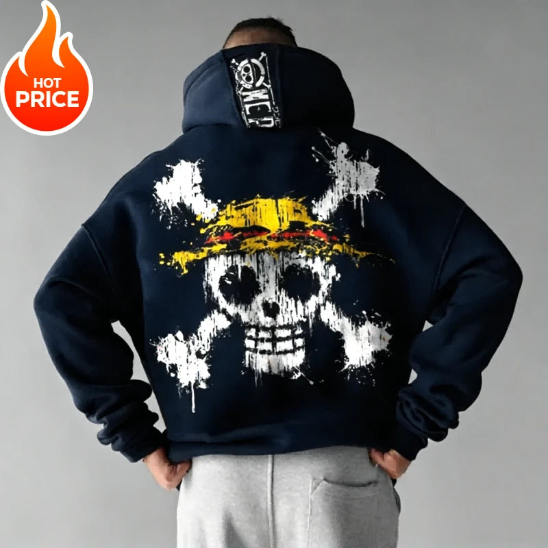 Nika Luffy One Piece Harajuku Streetwear Men Vintage Streetwear Hoodie Winter Women Oversized Hooded Sweatshirt Long Sleeve Top