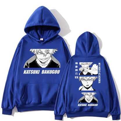 Japan Anime My Hero Academia Bakugo Katsuki Hoodie Men Women Fashion Harajuku Manga Sweatshirt Oversized Fleece Casual Tracksuit
