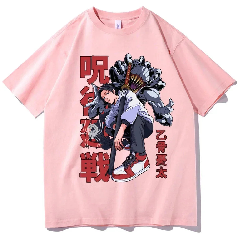 2026 New Jujutsu Kaisen Yuta Okkotsu Printed Short Sleeve T-shirt Men's and Women's T-shirt Men's Top Sports T-shirt Harajuku