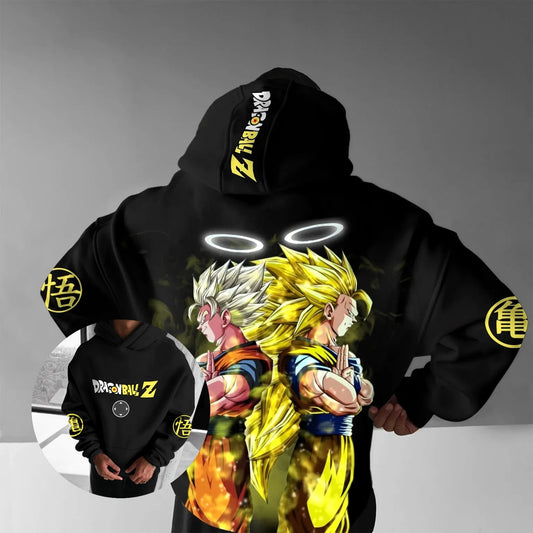 Dragon Ball Goku Vegeta Saiyan Hooded Sweatshirt Men Women Anime Graphic Pullover Hoodie Streetwear Casual Spring Autumn Y2k Top