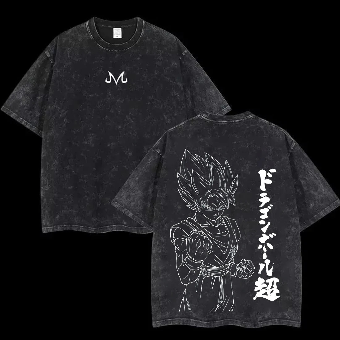 Anime Dragon Ball Cosplay Washed Goku T-Shirt Cotton Loose Large Casual Sports Vegeta Gym T-Shirt Men's Harajuku Tee Clothing
