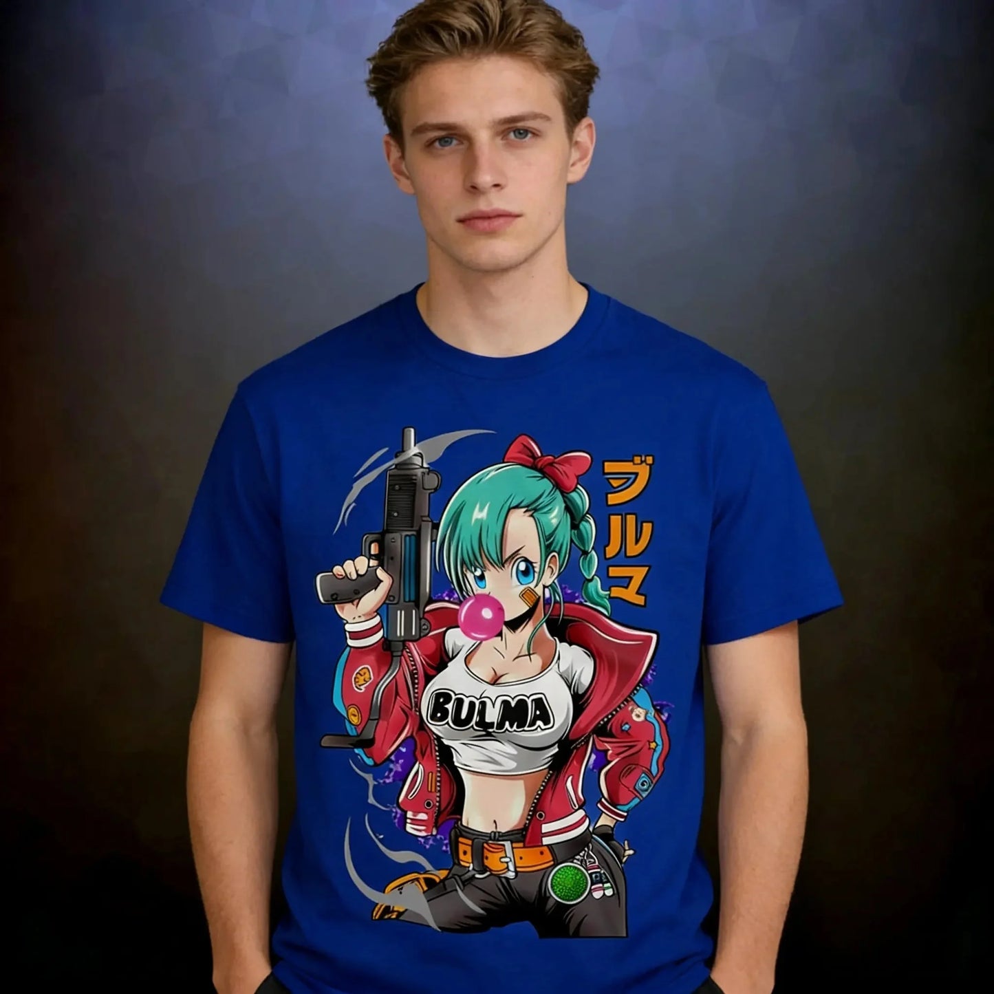 2026 Summer Dragon Ball Vintage Anime T-Shirt, Men's Pure Cotton Loose Casual Bulma Retro Tee for Daily & Sports Wear Y2K Style
