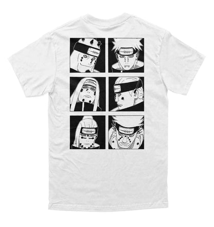 Naruto Pain Akatsuki Six Paths Manga Graphic T-Shirt Men Women Anime Casual Cotton Streetwear Fans Top