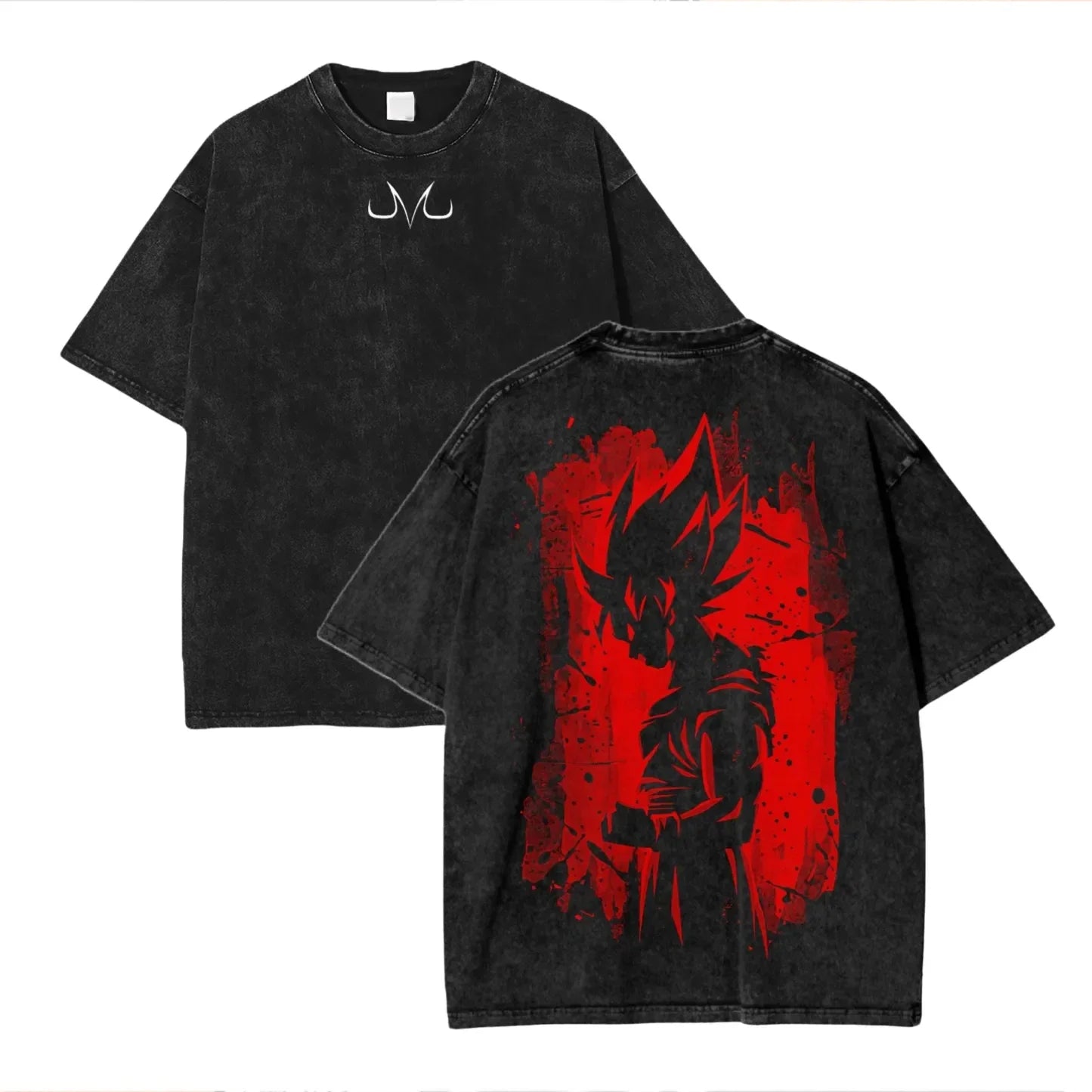 Anime Dragon Ball Cosplay Washed Goku T-Shirt Cotton Loose Large Casual Sports Vegeta Gym T-Shirt Men's Harajuku Tee Clothing