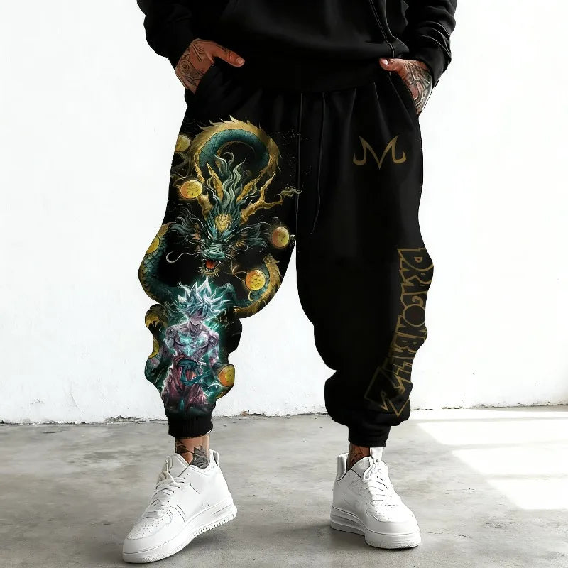 Dragon Ball Z Men Sweatpants Japanese Anime Print Oversized Sports Pants Fashion Streetwear Hip Hop Autumn Winter Y2k Trousers