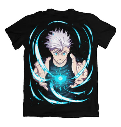 Jujutsu Kaisen Gojo Satoru Unisex Pure Cotton T-shirt 2026 Summer Hot Anime Print Round Neck Loose Family Short Sleeved Top