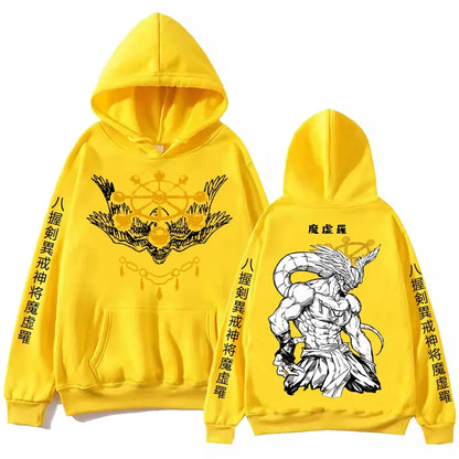 Anime Jujutsu-Kaisen Mahoraga Hoodie Man Woman Harajuku Long Sleeve Pullover Tops
