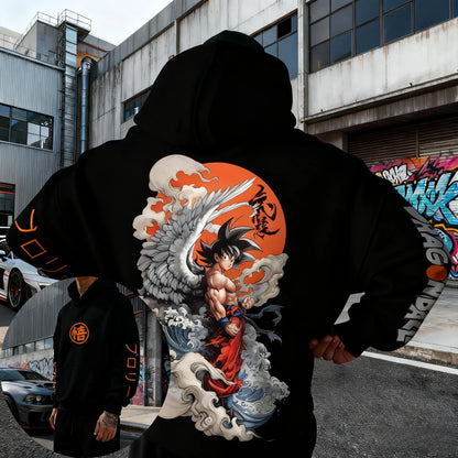 Dragon Ball Anime Goku Printed Hoodie  Spring/Autumn New Men's and Women's Harajuku Large Daily Casual Parent Child Top