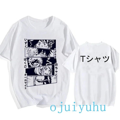 My Hero Academia Black/White T Shirt Collection