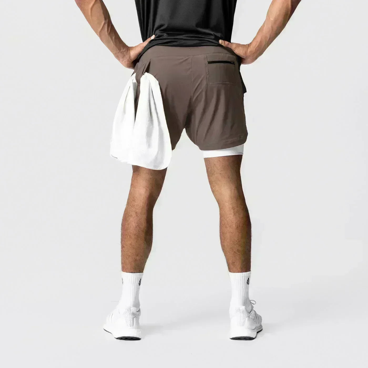 Demon Slayer Anime Men Gym Shorts Quick Dry Streetwear Summer Workout Sports Pants Sportswear Fitness Double-layer Beach Pants