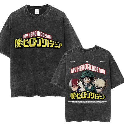 My Hero Academia Graphic Washed T-Shirt Collection
