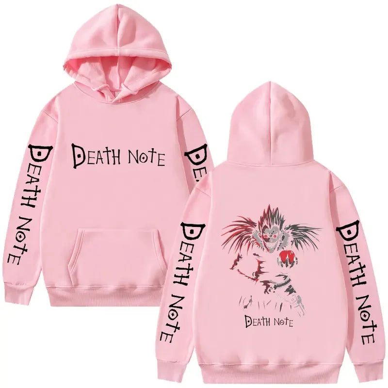 Y2K Anime Death Note Ryuk Graphic Hoodie Men Women Clothing Fashion Vintage Oversized Sweatshirt Men's Cartoon Manga Merch Hoodi