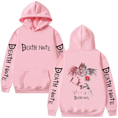 Y2K Anime Death Note Ryuk Graphic Hoodie Men Women Clothing Fashion Vintage Oversized Sweatshirt Men's Cartoon Manga Merch Hoodi