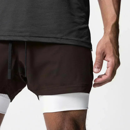 Demon Slayer Anime Men Gym Shorts Quick Dry Streetwear Summer Workout Sports Pants Sportswear Fitness Double-layer Beach Pants