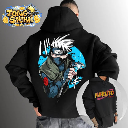 Bandai Authorized Hot Selling Anime Autumn and Winter New Cotton Hooded Classic Hokage Character Printed Pocket Hooded Sweater