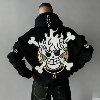 Oversized One Piece Anime Hoodie Men Women Pullover Sweatshirt Cartoon Graphic Print Streetwear Casual Autumn Winter Y2k Clothes