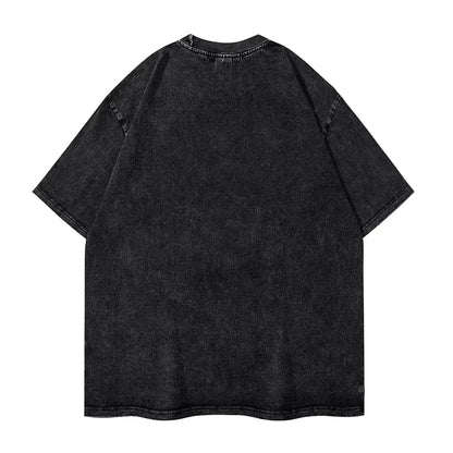 Harajuku Washed T Shirt Monkey D.Luffys O-One P-Piece Loose T-Shirts Hip Hop Tshirt for Men Summer Y2K Fun Print Clothing