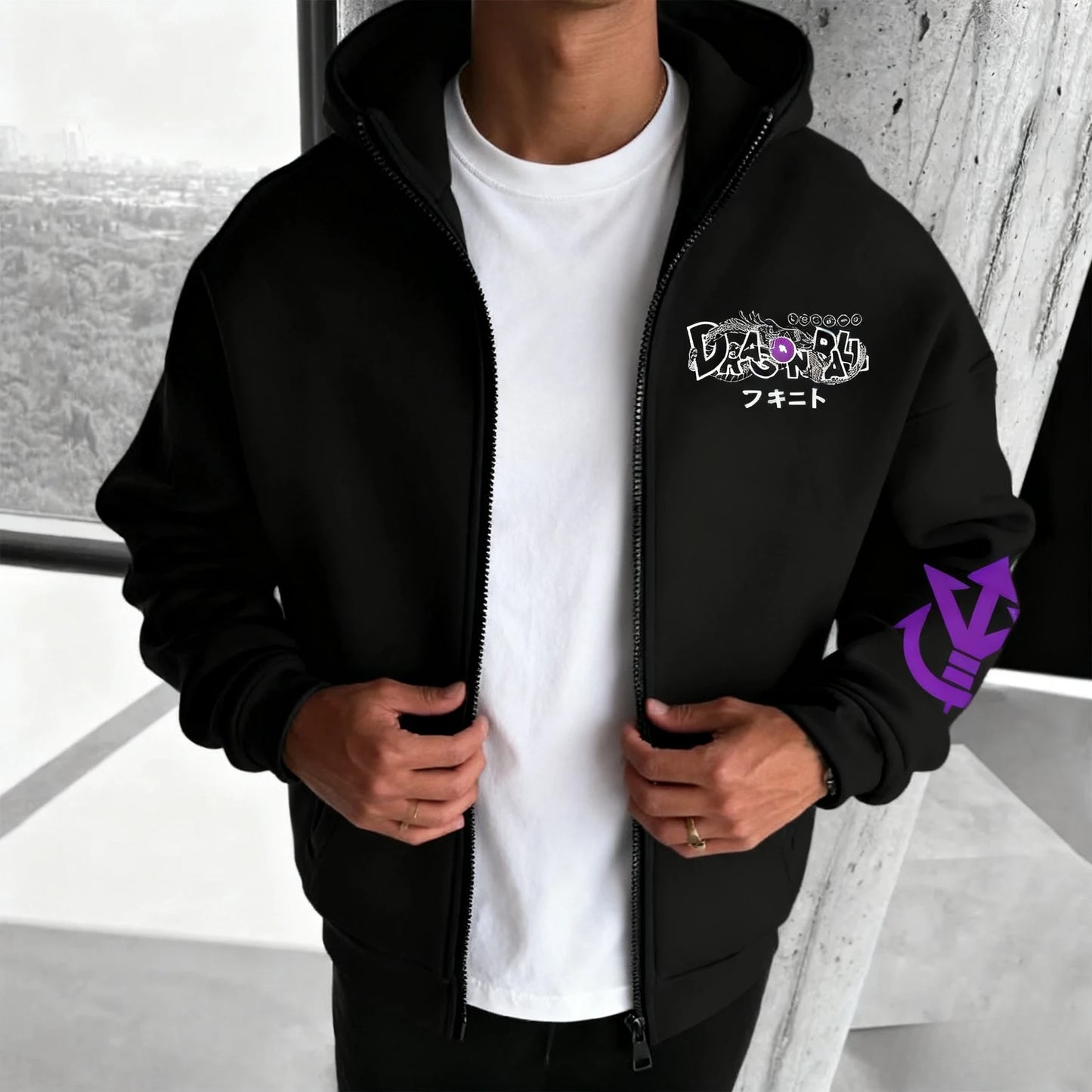 Oversized Dragon Ball Anime Zip Up Jacket Men Women Hoodie Sweatshirt Streetwear Casual Spring Autumn Fashion Y2k Clothes Unisex