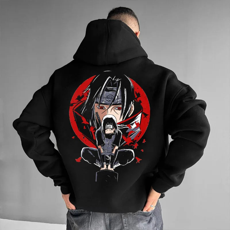 Bandai Authorized Hot Selling Anime Autumn and Winter New Cotton Hooded Classic Hokage Character Printed Pocket Hooded Sweater
