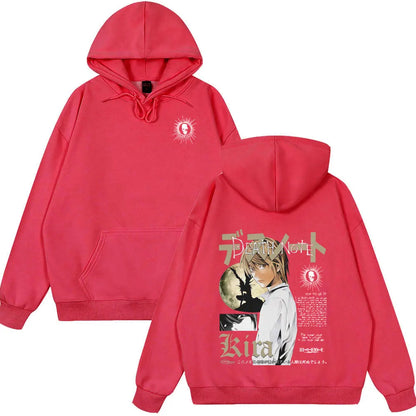 Japan Anime Death Note Yagami Light Tops Men High Quality Cotton Clothes Fashion Hip Hop Couple Hoodies Winter Funny Streetwear