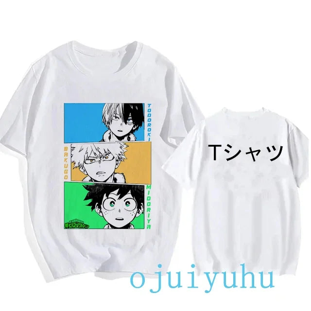 My Hero Academia Black/White T Shirt Collection