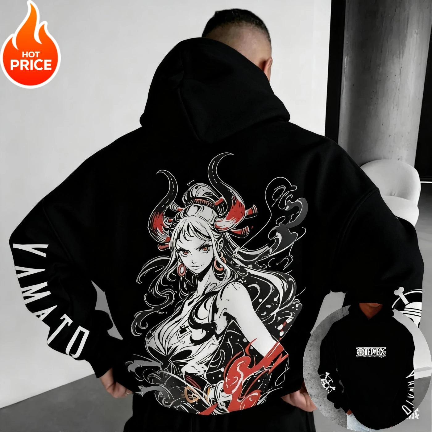 ONE PIECE Yamato Harajuku Anime 2025 Streetwear Winter Oversized Hoodie Vintage Men Women Long Sleeve Hooded Sweater Top Y2k
