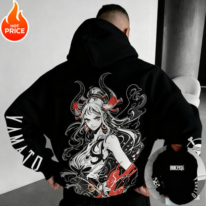 ONE PIECE Yamato Harajuku Anime 2025 Streetwear Winter Oversized Hoodie Vintage Men Women Long Sleeve Hooded Sweater Top Y2k