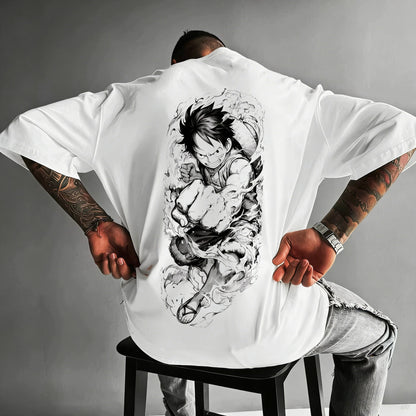 One Piece Japanese Anime Printed Men's T-Shirt Roronoa Zoro Boy Children's Harajuku Short Sleeve Kids Luffy T-shirt Clothing