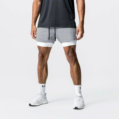 Demon Slayer Anime Men Gym Shorts Quick Dry Streetwear Summer Workout Sports Pants Sportswear Fitness Double-layer Beach Pants