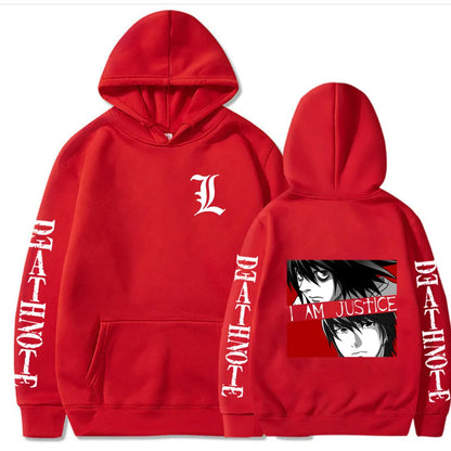 Yagami Light  L·Lawliet Death Note Men's Hoodie Sweatshirt Men Womnen Fashion Brand Design Pullover Men's Fleece Hoodies