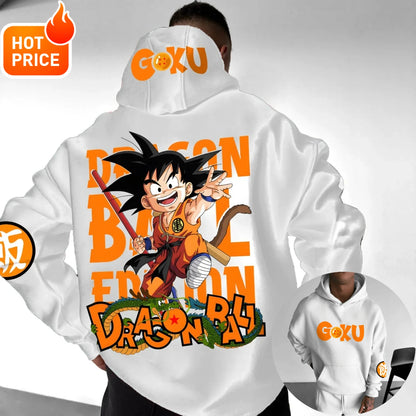Son Goku Dragon Ball Autumn Harajuku Men Hoodie Streetwear Women Vintage Winter Oversized Hooded Sweatshirt Long Sleeve Unisex