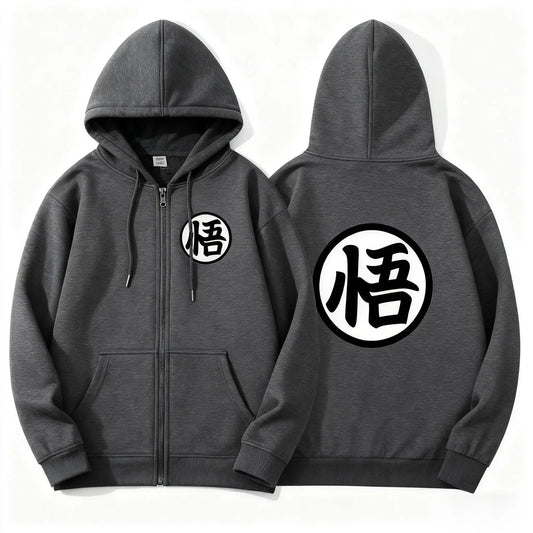 Spring Autumn New Dragon Ball Anime Zip Up Hoodie Men Women Sweatshirt Streetwear Oversized Casual Long Sleeve Jacket Cosplay