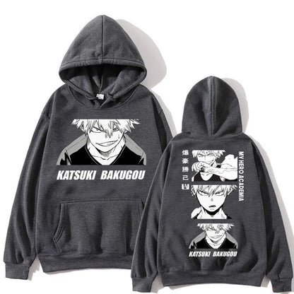 Japan Anime My Hero Academia Bakugo Katsuki Hoodie Men Women Fashion Harajuku Manga Sweatshirt Oversized Fleece Casual Tracksuit