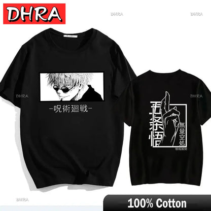 Japanese Jujutsu Kaisen Gojo Anime T-shirt Unisex Manga Gojo Satoru Graphic T Shirts Short Sleeve Tee Y2k T-shirts Cool Tops